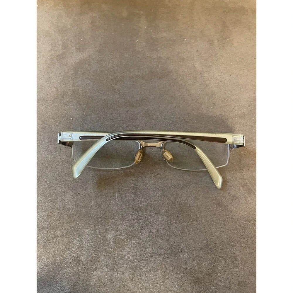 RARE COMO C-282 EYEGLASSES GOLD FRAMES 22KGP ITALY 53[]19 135 Half Rim Frames